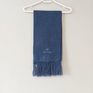 Alpaca Camargo Scarf Blue Alpaca Blend Fringe Hand knitted 81 X 9 Made in Peru
